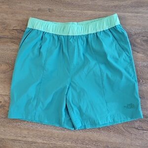 Northface Class V Pull-on Turquoise and Green shorts